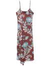Etro Printed Jersey Midi Dress In Brown
