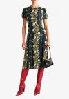 Etro Floral-print Midi Dress In Multicolor