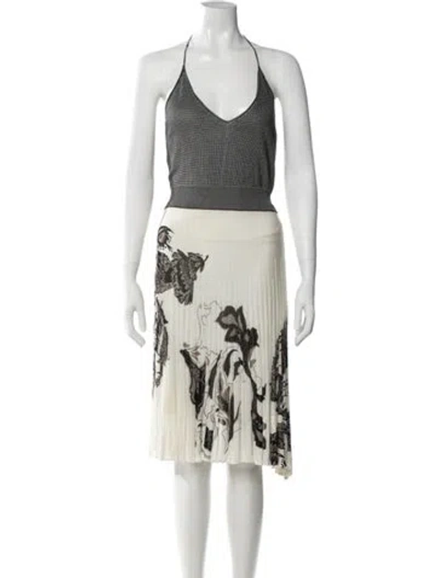 Pre-owned Etro Floral Print Midi Length Dress In Neutral