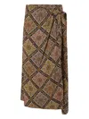 Etro Floral-print Midi Skirt In Multi