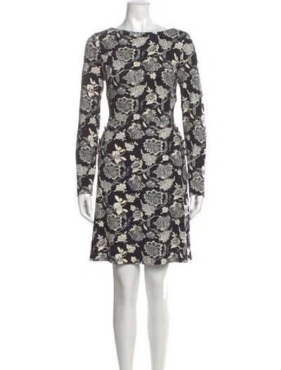 Pre-owned Etro Floral Print Mini Dress In Black