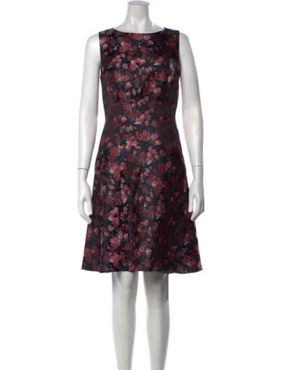 Pre-owned Etro Floral Print Mini Dress In Black/pink