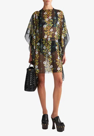 Etro Printed Midi Dress In Multicolor