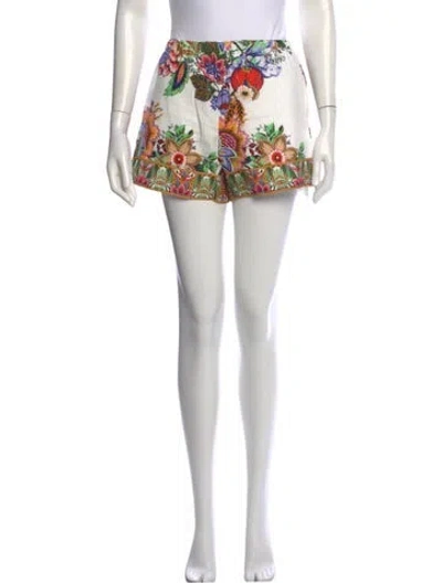 Pre-owned Etro Floral Print Mini Shorts In Multi