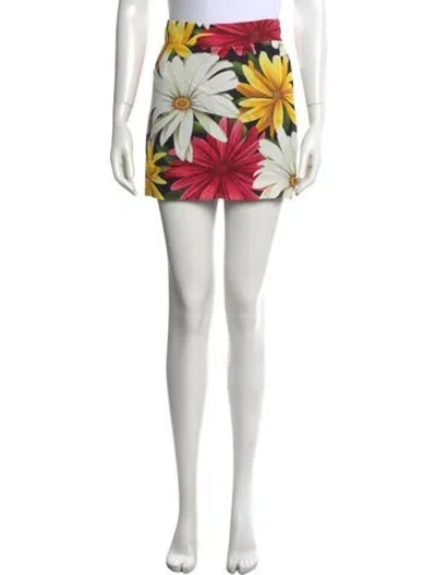 Pre-owned Etro Floral Print Mini Skirt In Black