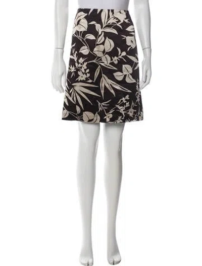 Pre-owned Etro Floral Print Mini Skirt In Black