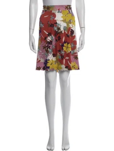 Pre-owned Etro Floral Print Mini Skirt In Blue