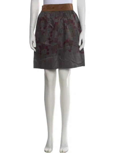 Pre-owned Etro Floral Print Mini Skirt In Multi