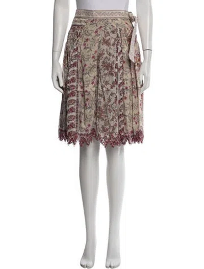 Pre-owned Etro Floral Print Mini Skirt In Neutrals
