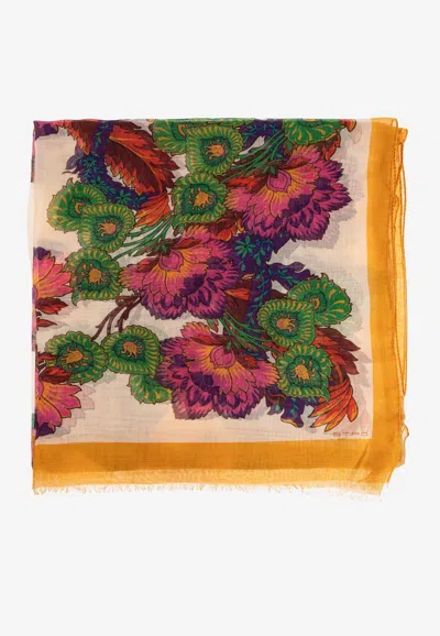 Etro Floral Print Modal-blend Scarf In Multi