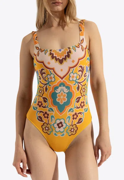 ETRO FLORAL PRINT ONE-PIECE SWIMSUIT