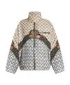 Etro Floral Print Down Jacket In Nude