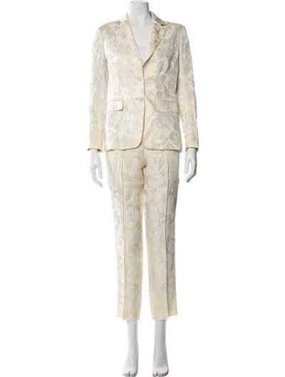 Pre-owned Etro Floral Print Pantsuit In Neutral