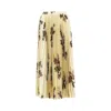 Etro Floral Print Pleated Midi Skirt In Neutral