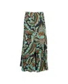 Etro Floral Print Pleated Skirt In Multi