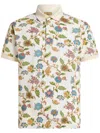 Etro Roma Floral Pattern Polo Shirt In White