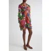 Etro Mini Dress With Maxi Floral Print