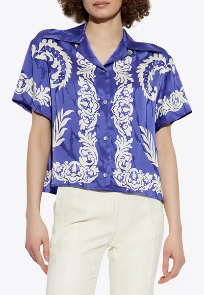 ETRO FLORAL PRINT SATIN SHIRT