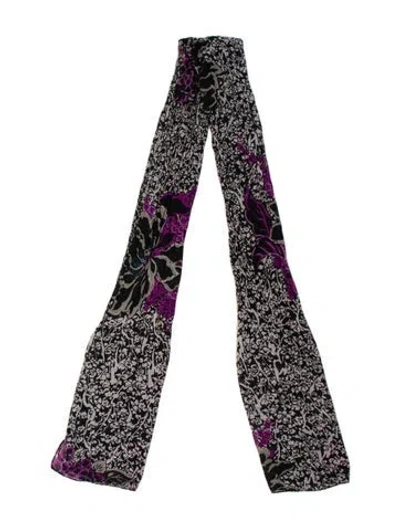 Pre-owned Etro Floral Print Scarf In Black