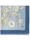 Etro Floral-print Scarf In Blue