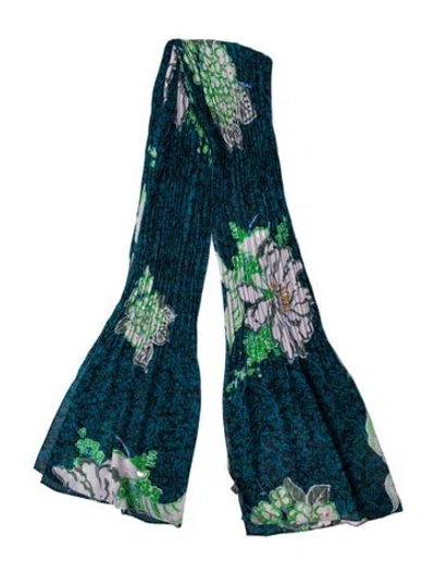Pre-owned Etro Floral Print Scarf In Blue
