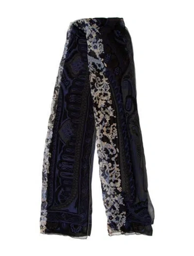 Pre-owned Etro Floral Print Scarf In Blue