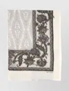 Etro Floral Print Scarf Frayed Edges
