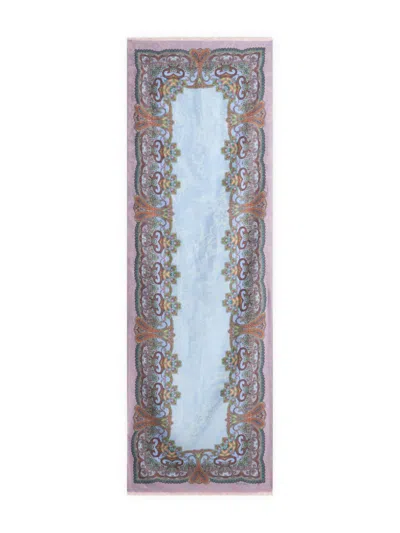 Etro Floral-print Scarf In Pink