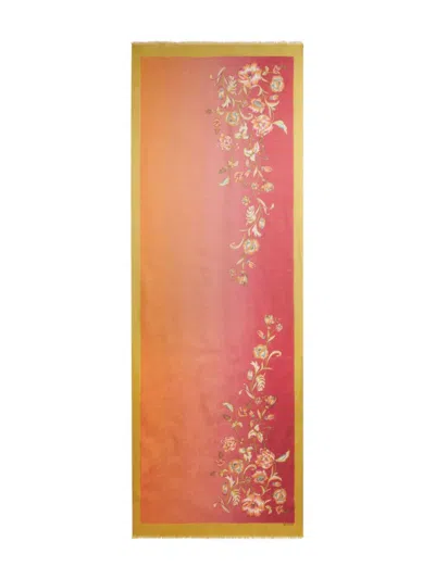Etro Floral-print Scarf In Rot