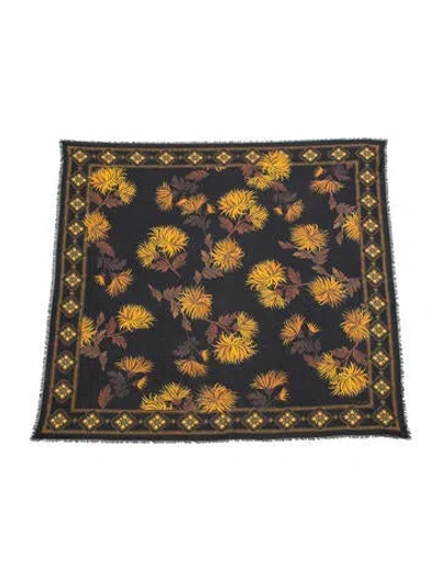 Pre-owned Etro Floral Print Shawl In Black