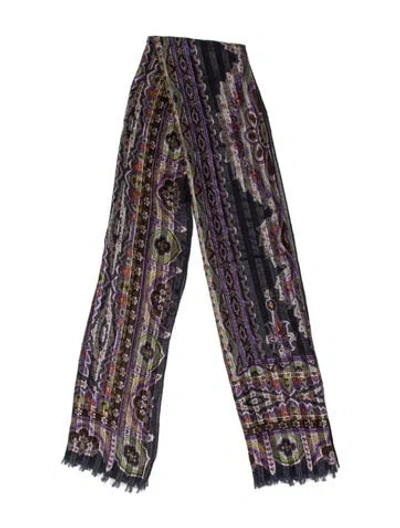 Pre-owned Etro Floral Print Shawl In Blue