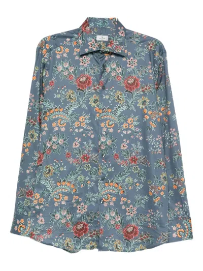 Etro Floral-print Shirt In Multi