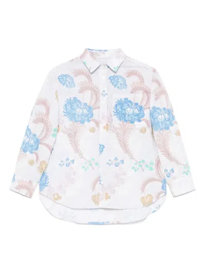 Etro Hemd Mit Blumen-print In Grau