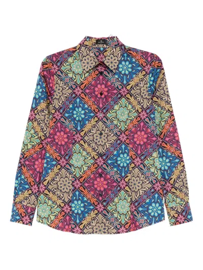 Etro Floral-print Shirt In Multi