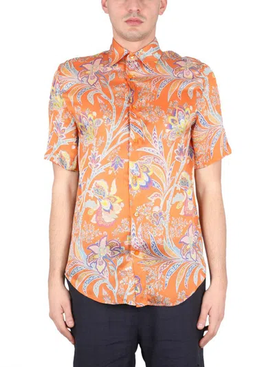 Etro Paisley-print Silk Shirt In Multicolor