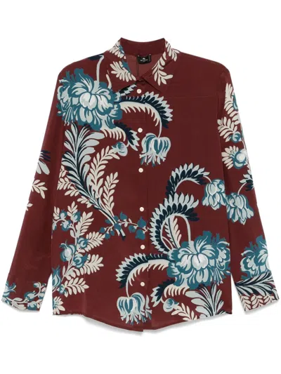 Etro Floral-print Shirt In Multi