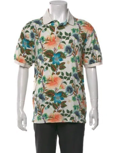 Pre-owned Etro Floral Print Short Sleeve In Neutral