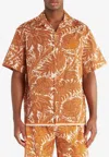 Etro Floral Print Short-sleeved Shirt In Orange