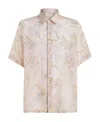 Etro Floral-print Short-sleeved Shirt In White