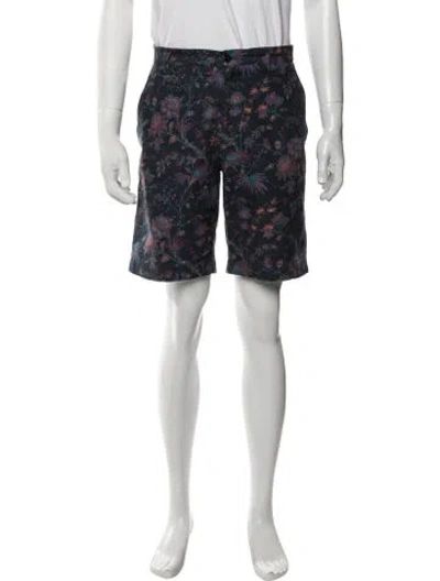 Pre-owned Etro Floral Print Shorts In Blue