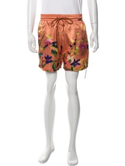 Pre-owned Etro Floral Print Shorts In Blue