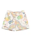 Etro Floral-print Shorts In Neutrals