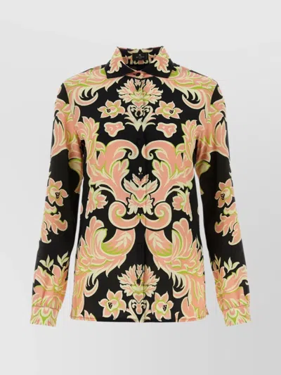 Etro Paisley-print Silk Shirt In Multicolour