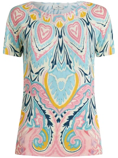 Etro Floral-print Silk Jumper In Multi