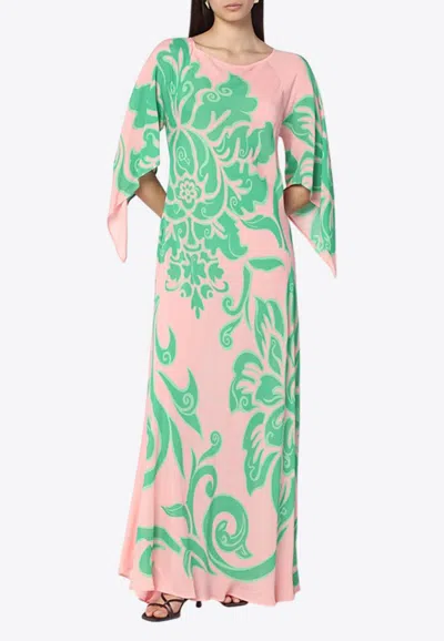 ETRO FLORAL PRINT SILK MAXI DRESS
