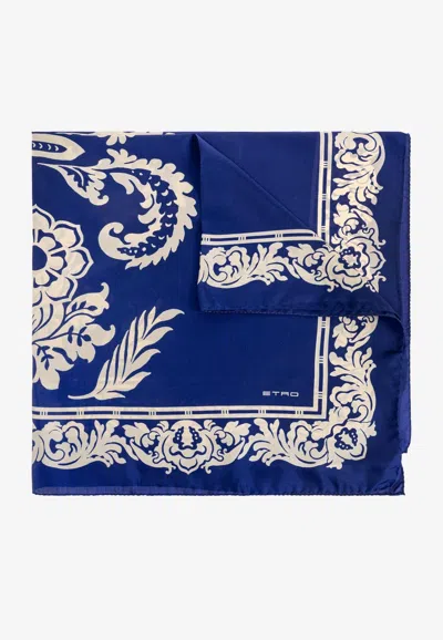 Etro Floral Print Silk Scarf