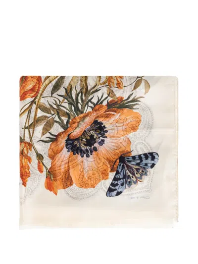 Etro Floral-print Silk Scarf In Multi