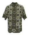 Etro Floral-print Silk Shirt In Green