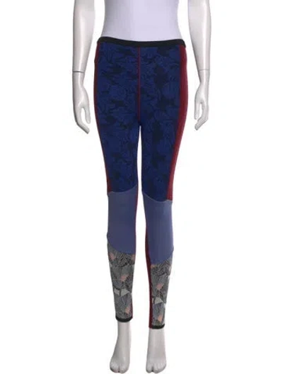 Pre-owned Etro Floral Print Skinny Leg Pants In Blue