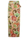 Etro Floral Cotton-silk Beach Cover-up In Multicolor